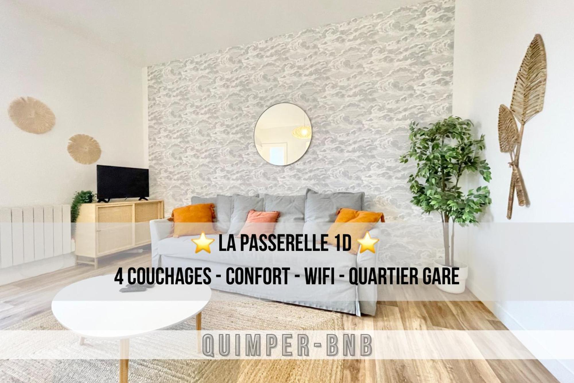 La Passerelle 1D - Quartier Gare - Wifi Quimper Eksteriør bilde
