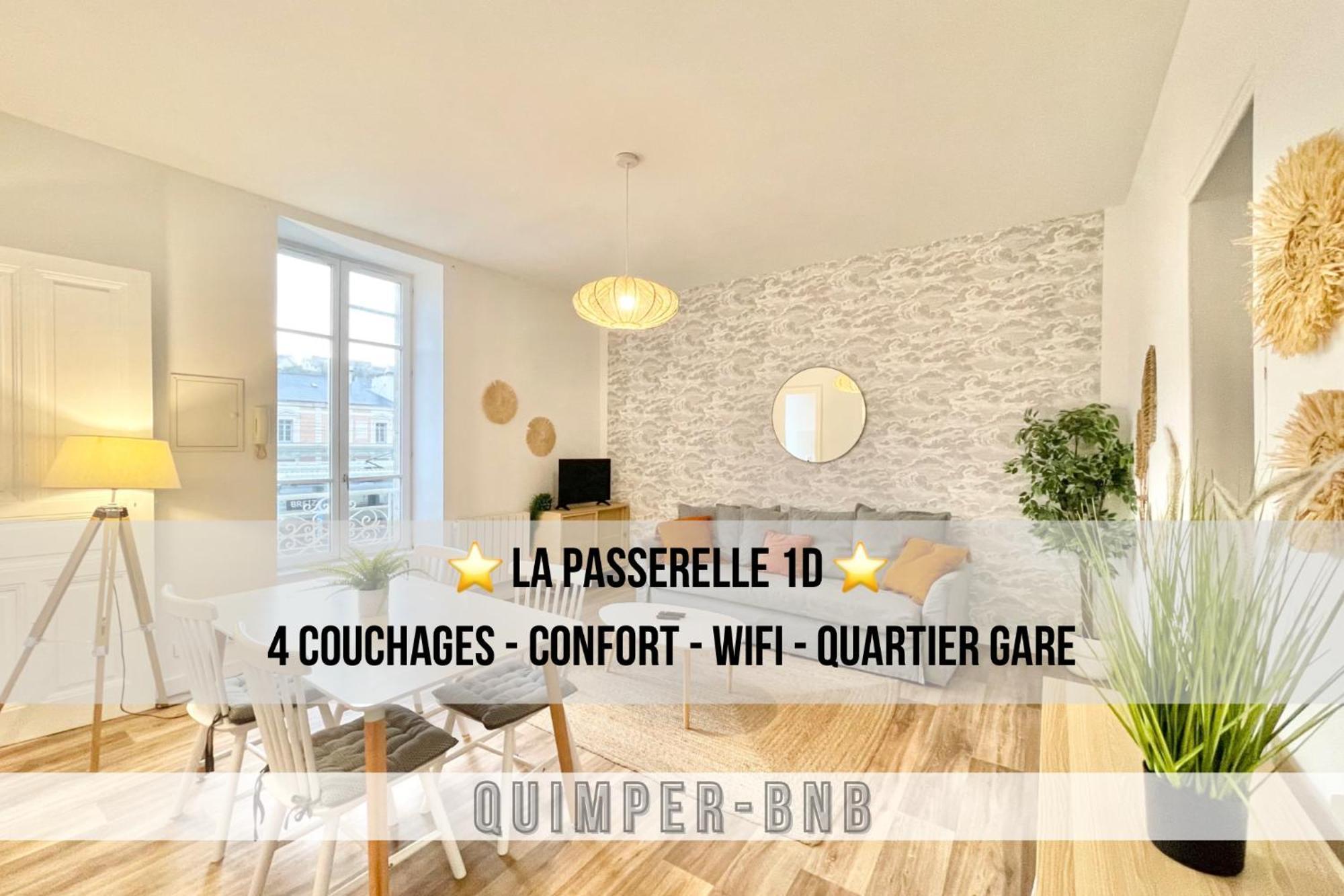 La Passerelle 1D - Quartier Gare - Wifi Quimper Eksteriør bilde